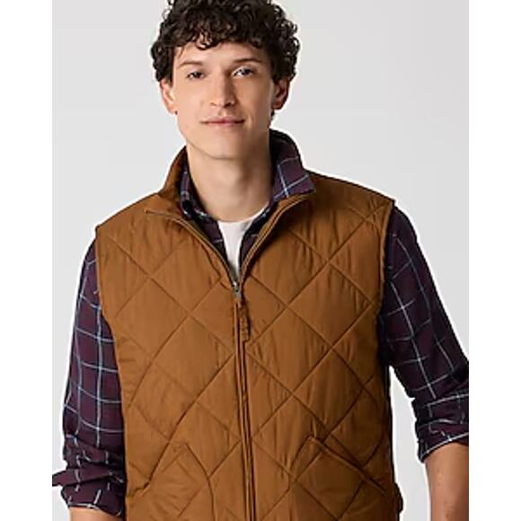 J. Crew Vest Men's M Authentic Outerwear Sussex Walker Equestrian Quilted Brown - Picture 1 of 10